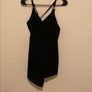 Black strappy romper